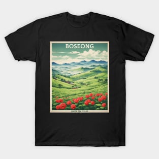 Boseong Green Tea Fields South Korea Travel Tourism Retro Vintage T-Shirt